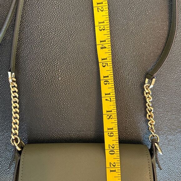 Michael Kors Olive Green  and Gold Logo Crossbody Bag - Picture 12 of 12